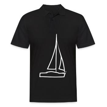 Sailing Sailing Club Sailboat - Men's Polo Shirt - black - Front - Kai (181cm)