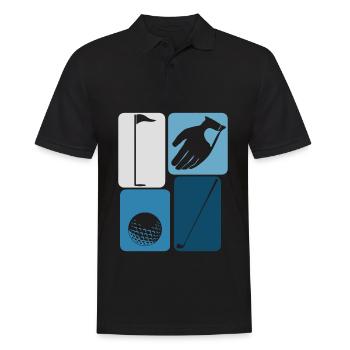 Golf Golf Balle Golf Club Golfeur - Polo Homme - noir - Devant - Kai (181cm)