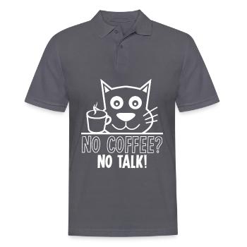Coffee Coffee Lovers Coffee Drinkers - Men's Polo Shirt - charcoal grey - Front - Nico (186cm)