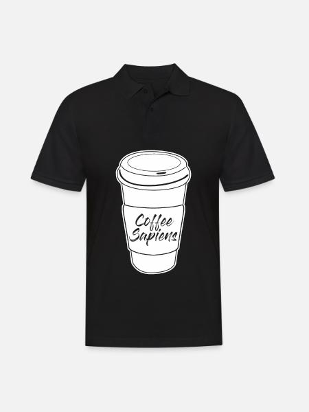 Coffee Sapiens Coffee Mug - Men's Polo Shirt - black
