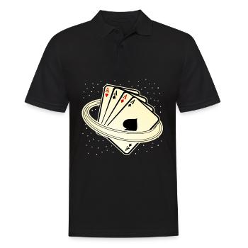 Poker Poker Cartes Joueurs de poker - Polo Homme - noir - Devant - Kai (181cm)