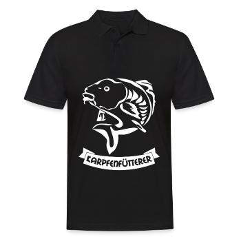 Carp angler fisherman - Men's Polo Shirt - black - Front - Kai (181cm)