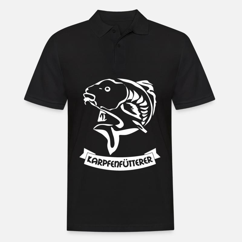 Pêcheur de carpes - Polo Homme - noir