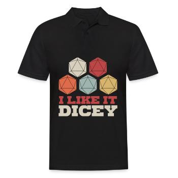 RPG D20 Würfel Tabletop Rollenspiel - Männer Poloshirt - Schwarz - Vorne - Kai (181cm)
