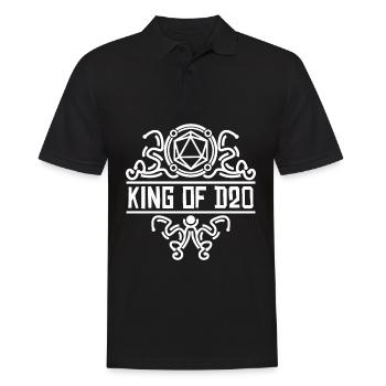 Tabletop RPG D20 Würfel Rollenspiel - Männer Poloshirt - Schwarz - Vorne - Kai (181cm)