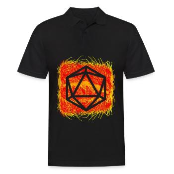 D20 Dice RPG Jeu de plateau - Polo Homme - noir - Devant - Kai (181cm)