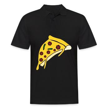 RPG D20 Cube Pizza Tabletop - Men's Polo Shirt - black - Front - Kai (181cm)