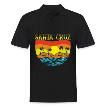 Santa Cruz Holiday Surfer Surfing - Men's Polo Shirt - black - Front - Kai (181cm)