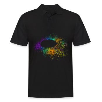 Record Turntable - Men's Polo Shirt - black - Front - Kai (181cm)
