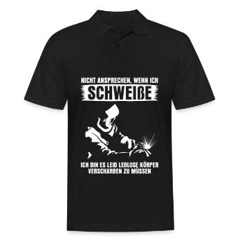 Schweißen Schweißer - Männer Poloshirt - Schwarz - Vorne - Kai (181cm)