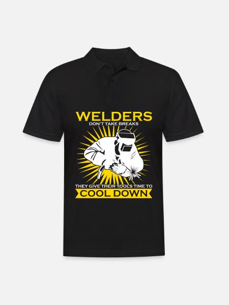 Welder saying welding - Men's Polo Shirt - black