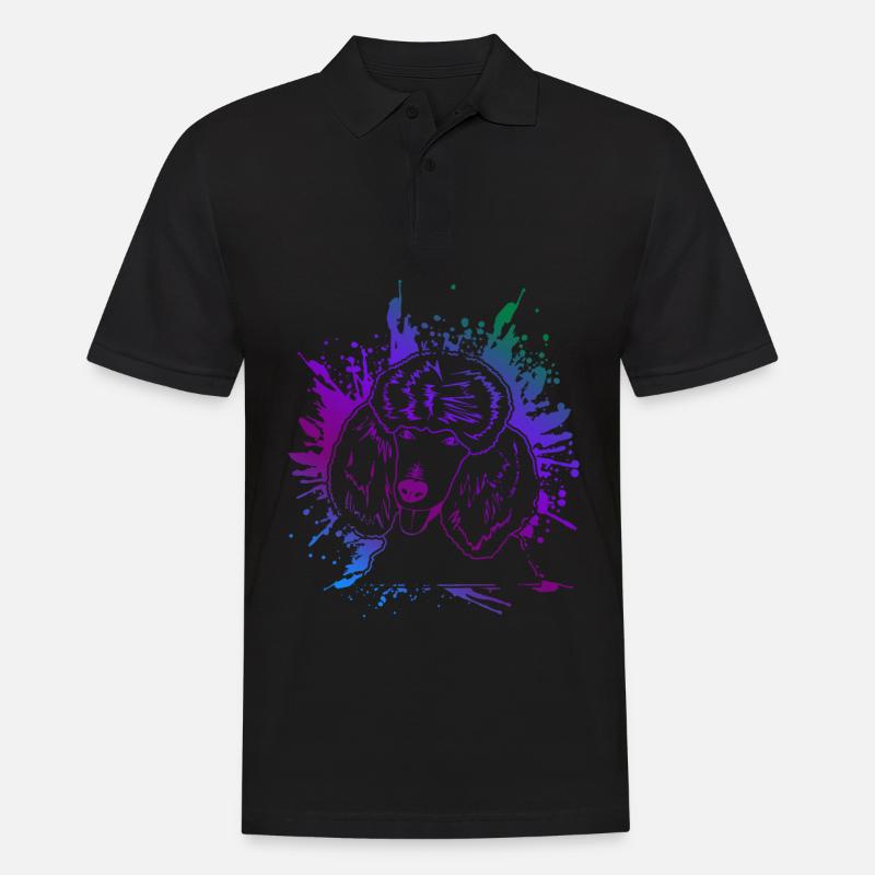 Pudel Kunst - Männer Poloshirt - Schwarz