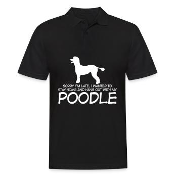 Poodle Joke - Men's Polo Shirt - black - Front - Kai (181cm)