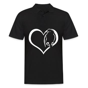 Budgerigar Heart Budgerigars - Men's Polo Shirt - black - Front - Kai (181cm)