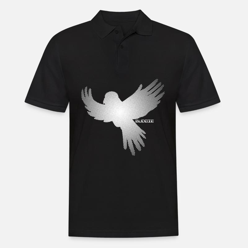 Budgerigar disant perruches - Polo Homme - noir