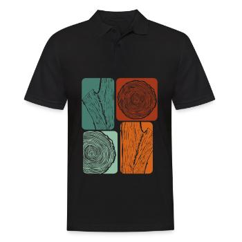 Holz Holzfäller Retro Schreiner Tischler - Männer Poloshirt - Schwarz - Vorne - Kai (181cm)