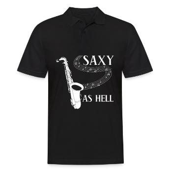 Saxophone Music Jazz Saxophonist - Men's Polo Shirt - black - Front - Kai (181cm)