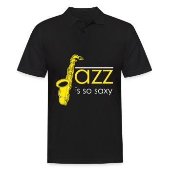 Saxophone Saxy Jazz Saxophoniste - Polo Homme - noir - Devant - Kai (181cm)
