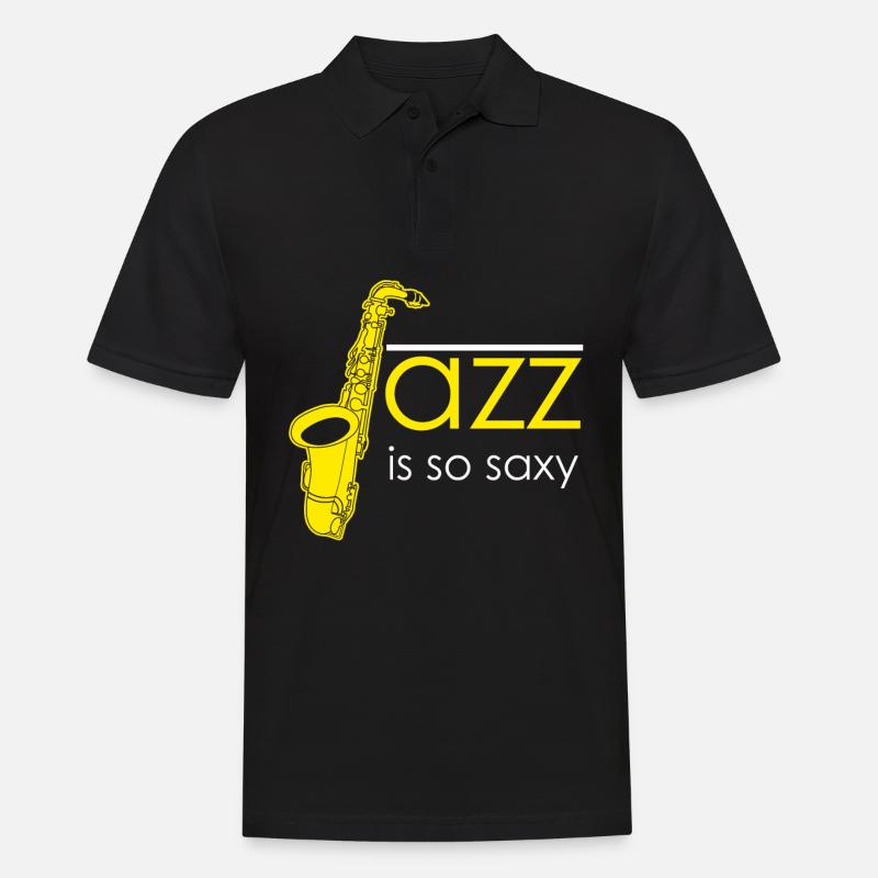 Saxophon Saxy Jazz Saxophonist - Männer Poloshirt - Schwarz