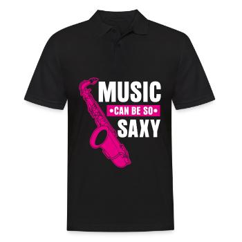 Saxophone Saxy Music Jazz Saxophones - Polo Homme - noir - Devant - Kai (181cm)