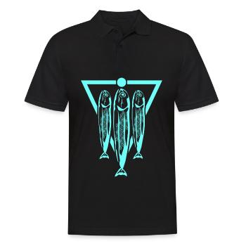 Sardine Herring Pêche Sardines Hareng - Polo Homme - noir - Devant - Kai (181cm)