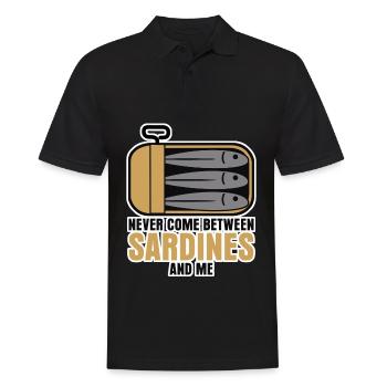 Sardine Pêche Pêcheur Sardines - Polo Homme - noir - Devant - Kai (181cm)