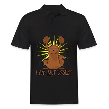 Écureuil Noix Crazy Écureuil - Polo Homme - noir - Devant - Kai (181cm)