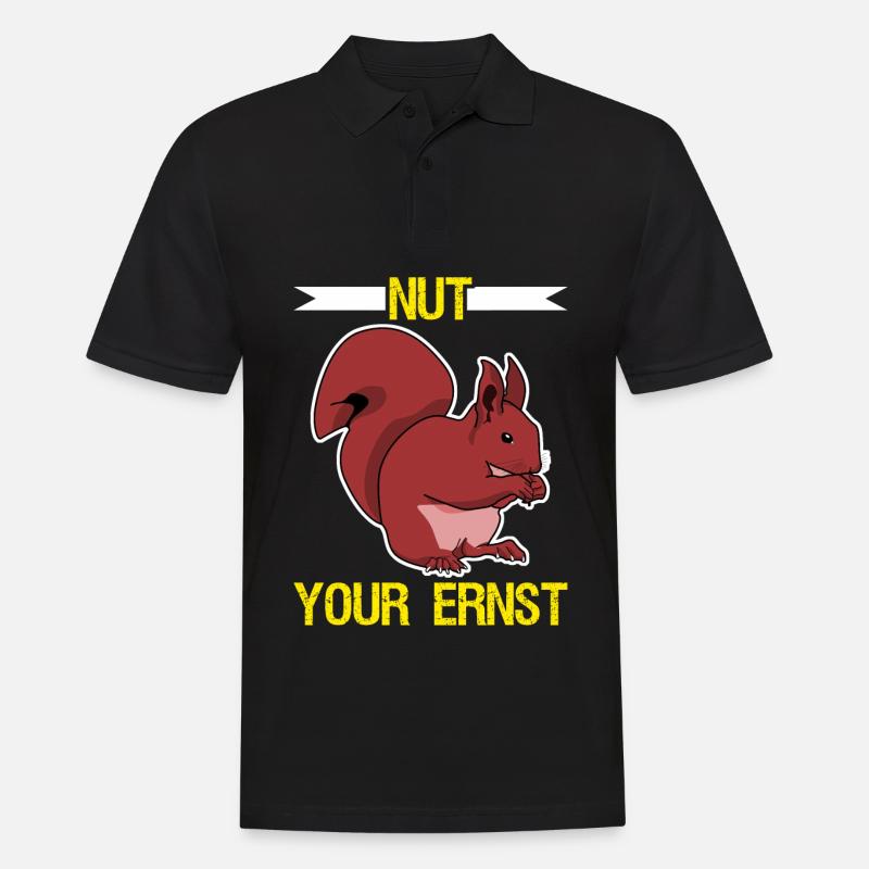 Eichhörnchen Nut your Ernst Squirrel - Polo Homme - noir