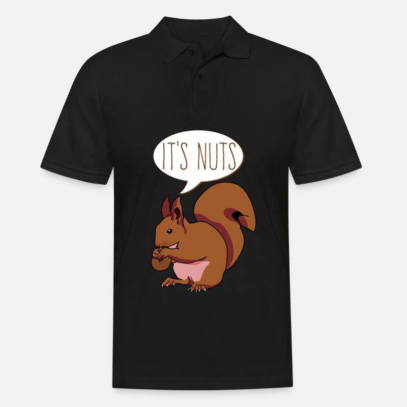 Eichhörnchen It's Nuts Squirrel - Men's Polo Shirt - black