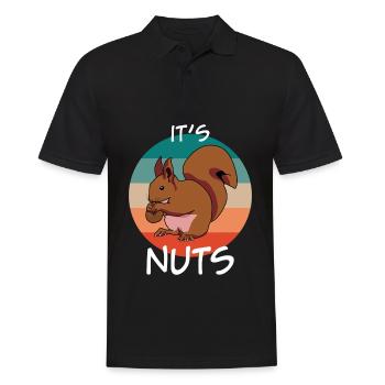 Eichhörnchen Retro Squirrel - Men's Polo Shirt - black - Front - Kai (181cm)