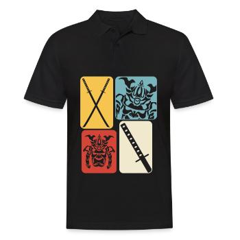 Katana Retro Ninja Sword Samouraï Sword - Polo Homme - noir - Devant - Kai (181cm)