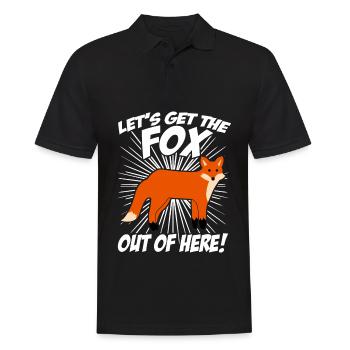 Fox Saying Joke Foxes - Men's Polo Shirt - black - Front - Kai (181cm)