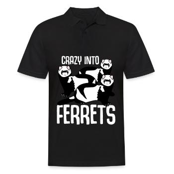Crazy into Ferrets - Männer Poloshirt - Schwarz - Vorne - Kai (181cm)