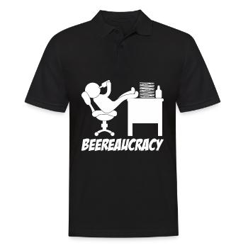 Boire de la bière au bureau - Polo Homme - noir - Devant - Kai (181cm)