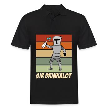 Chevalier vampire buveur de bière Schnaps - Polo Homme - noir - Devant - Kai (181cm)