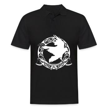 Raven and axes Odhin Valhalla Vikings - Men's Polo Shirt - black - Front - Kai (181cm)