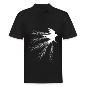 Raven Valhalla Viking Lightning - Men's Polo Shirt - black - Front - Kai (181cm)