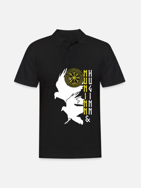 Raven Vegvisir Viking Ravens - Men's Polo Shirt - black
