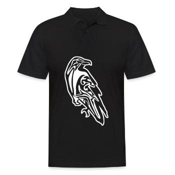 Rabe Wikinger Nordmänner Raben - Männer Poloshirt - Schwarz - Vorne - Kai (181cm)