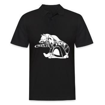 Randonnée Camping Plein air Ours Trekking - Polo Homme - noir - Devant - Kai (181cm)