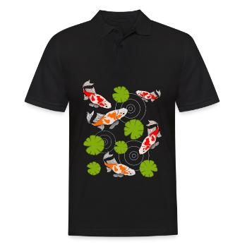 Koi Carp Pond Kois - Polo Homme - noir - Devant - Kai (181cm)