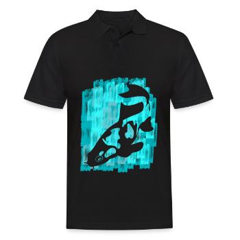Koi Carpe Poisson Koi - Polo Homme - noir - Devant - Kai (181cm)
