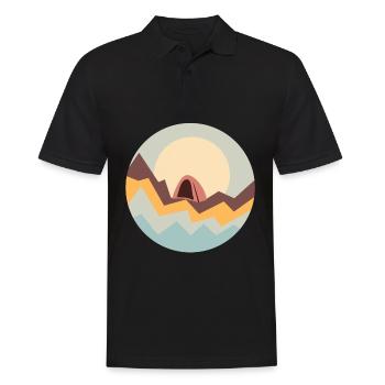 Mountaineering Trekking Hiking Camping - Men's Polo Shirt - black - Front - Kai (181cm)
