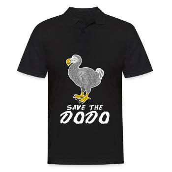 Save the Dodo - Männer Poloshirt - Schwarz - Vorne - Kai (181cm)