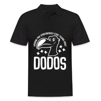 Dodo Saying Dodos - Men's Polo Shirt - black - Front - Kai (181cm)
