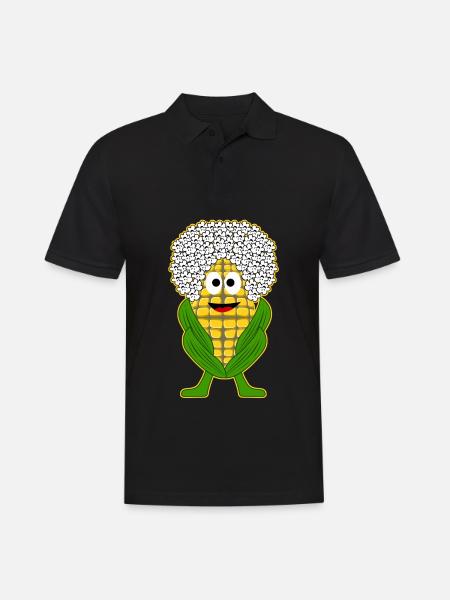 Mais Popcorn - Männer Poloshirt - Schwarz