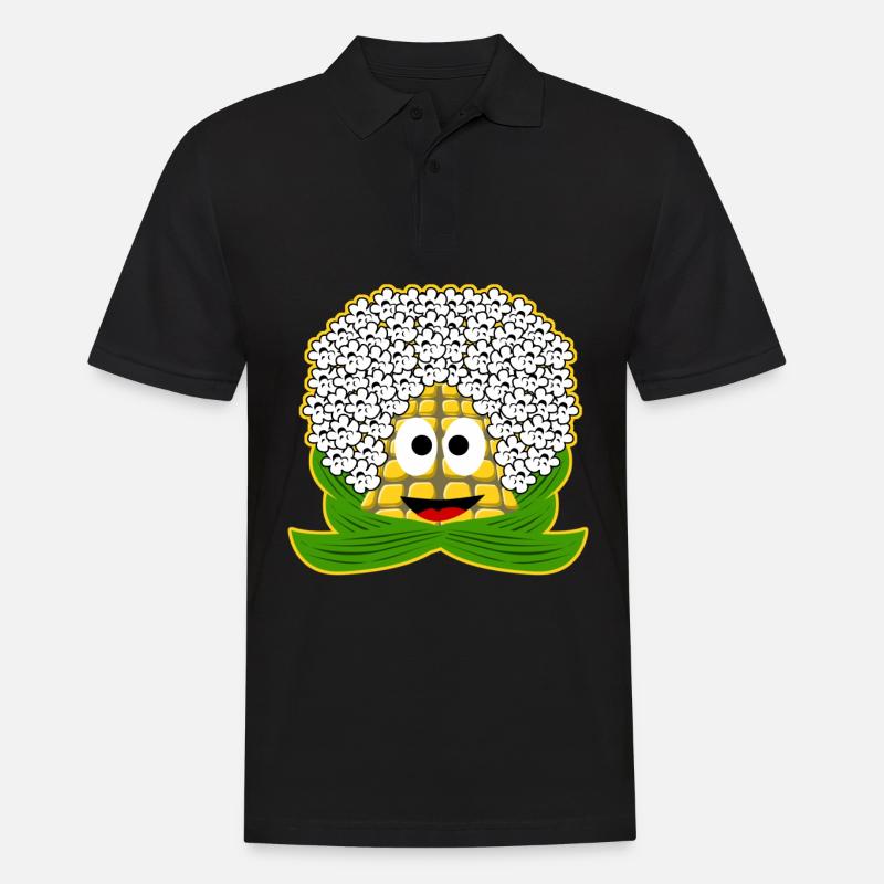 Popcorn Mais - Männer Poloshirt - Schwarz