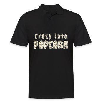 Crazy into Popcorn - Männer Poloshirt - Schwarz - Vorne - Kai (181cm)