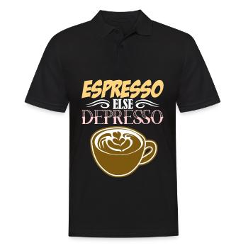 Espresso else Depresso - Polo Homme - noir - Devant - Kai (181cm)
