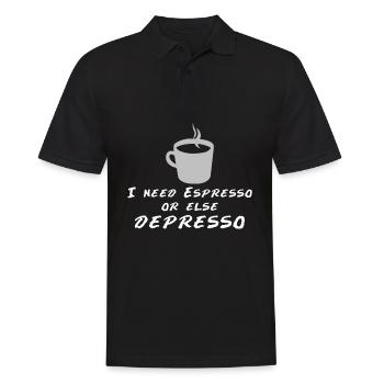 Espresso sinon Depresso - Polo Homme - noir - Devant - Kai (181cm)